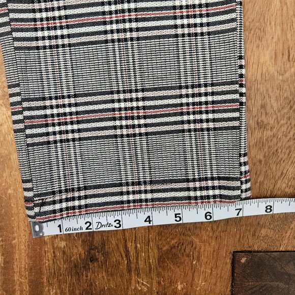 Y2K Volcom Frochickie Pants Women 30x27 Gray Plaid High Rise Ankle Fit NWT - Picture 4 of 8